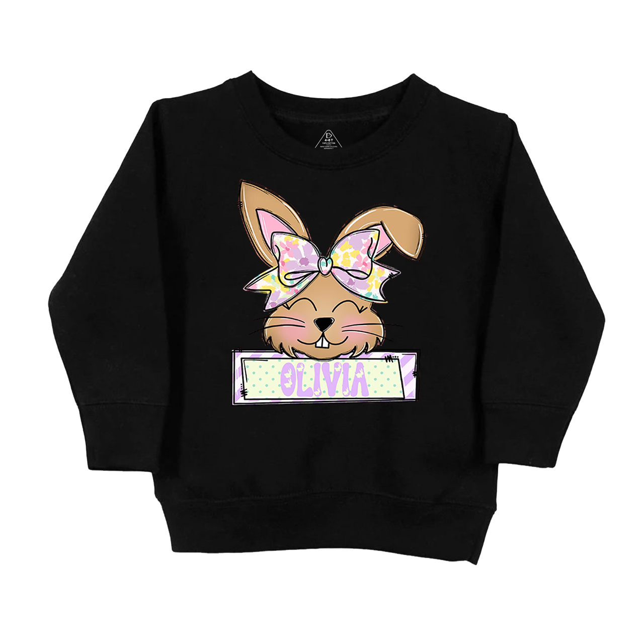 Personalized Bunny Name Kid's Sweatshirt