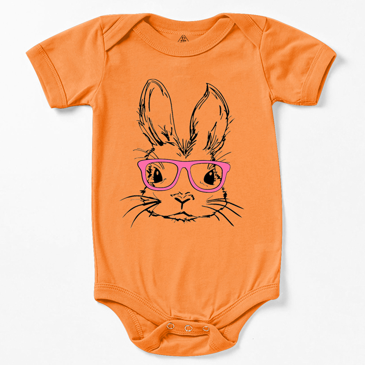 Easter Bunny With Pink Glasses Bunny Bodysuit Beepumpkin
