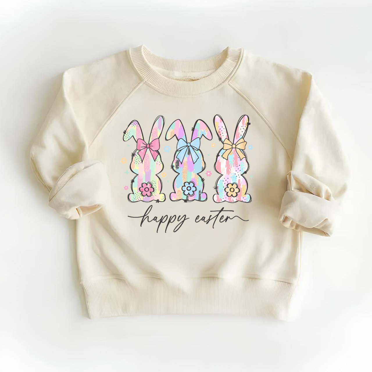 Colorful Easter Bunny Trio Kid's Sweatshirt