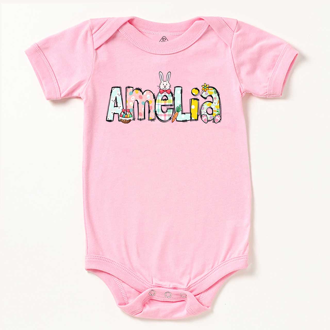 Personalized Easter Alphabet Name Bodysuit Beepumpkin
