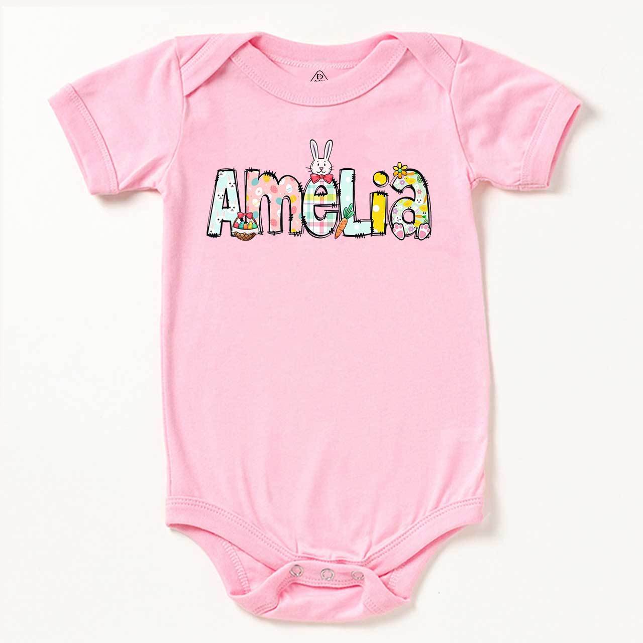 Personalized Easter Alphabet Name Bodysuit Beepumpkin