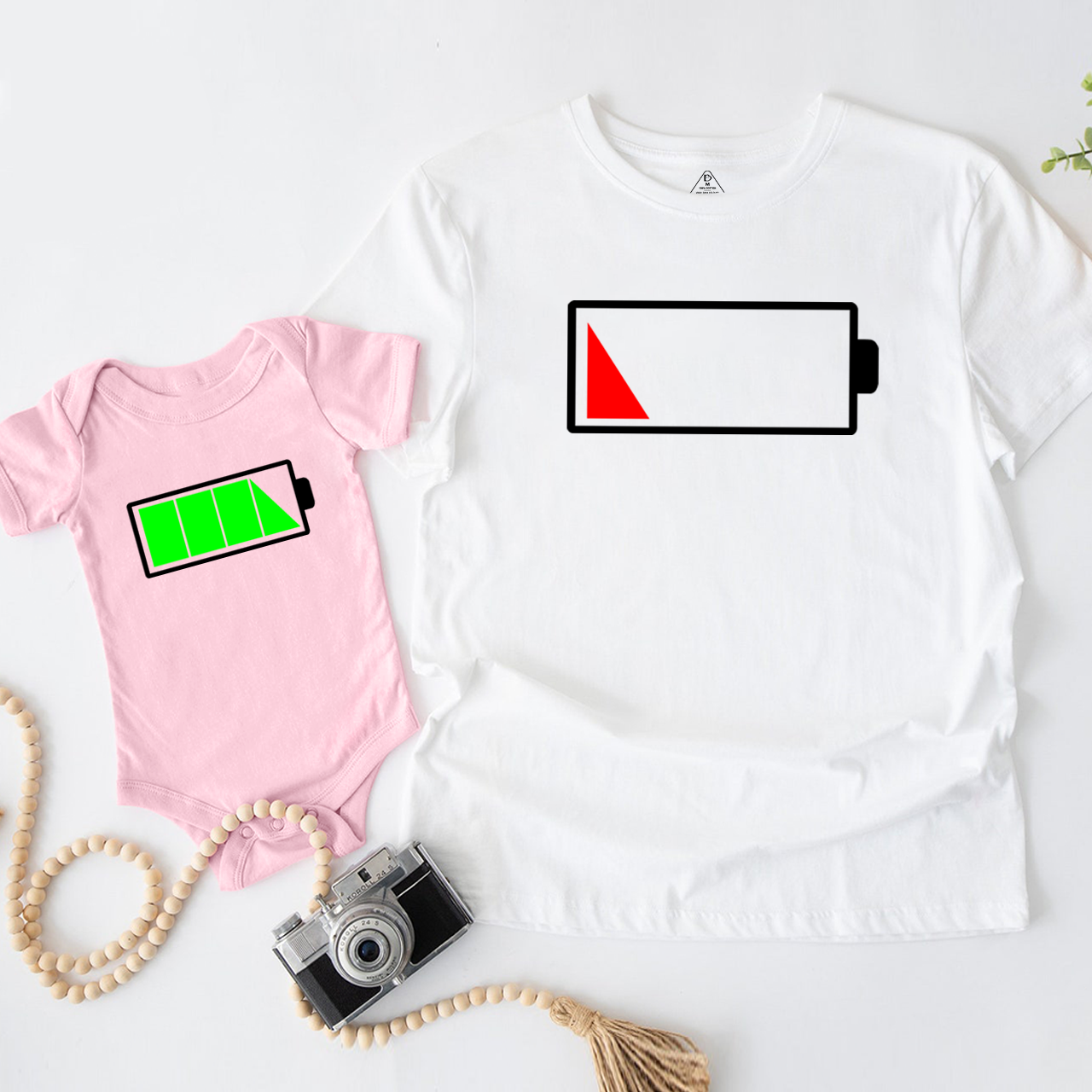 Low Battery Dad&Me Matching Shirts