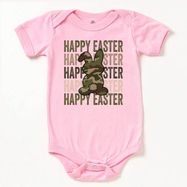 Easter Camouflage Happy Bunny Bodysuit Beepumpkin