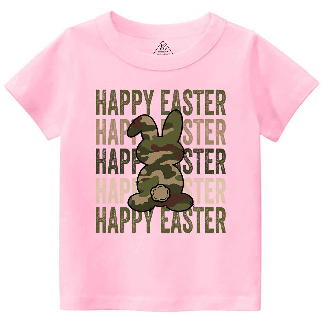 Easter Camouflage Happy Bunny Toddler&Kid's Tees Beepumpkin