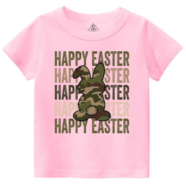 Easter Camouflage Happy Bunny Toddler&Kid's Tees Beepumpkin