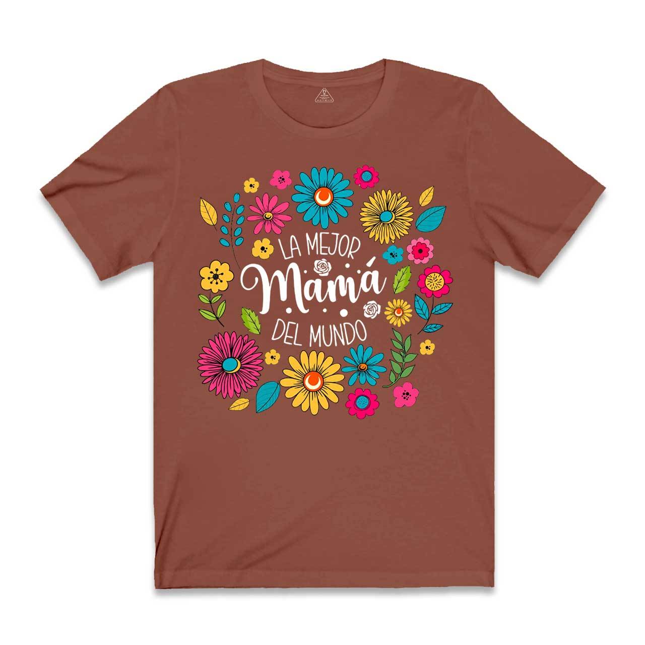 La Mejor Mama Del Mundo Floral T-Shirts 