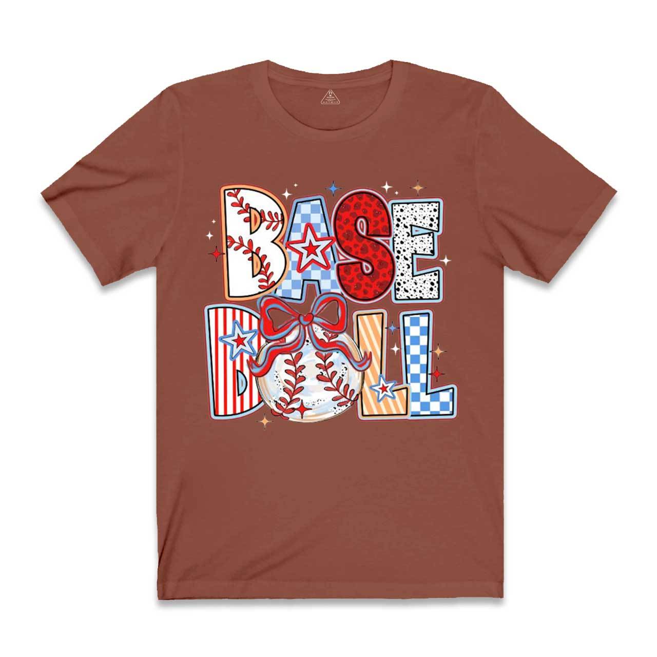 Brushstroke Baseball Mama T-Shirts