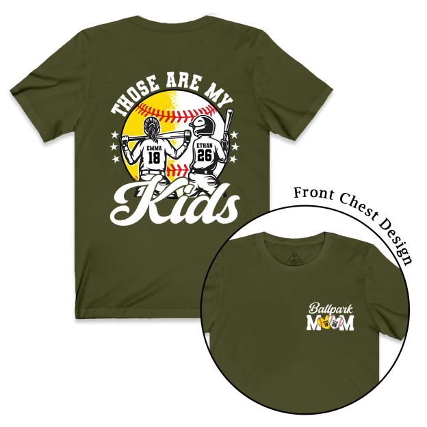 Those Are My Kids Baseball Mama T-Shirts