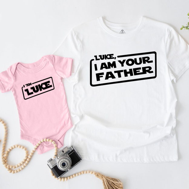 Personalized Name I Am Your Father Dad&Me Matching Shirts