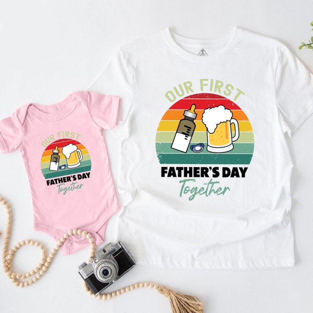 Our First Father's Day Together Dad&Me Matching Shirts