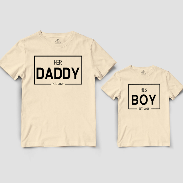 Daddy Boy Girl T-Shirts For Dad And Me