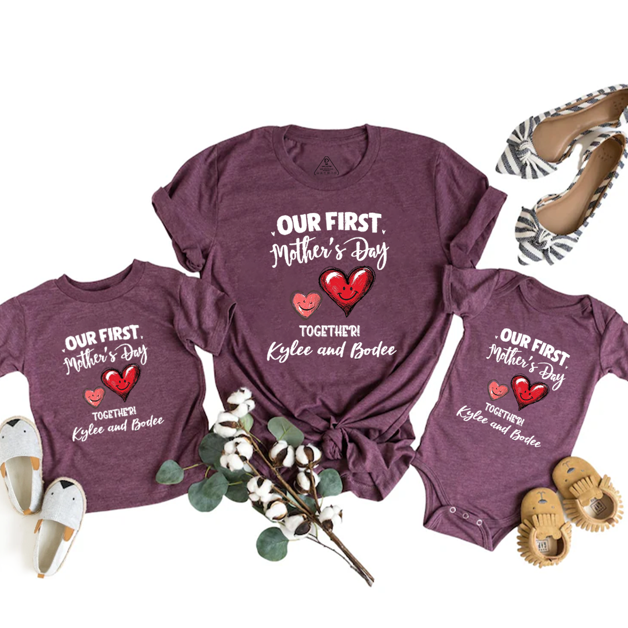 Personalized Our First Mother's Day Mom&Me Matching Tees