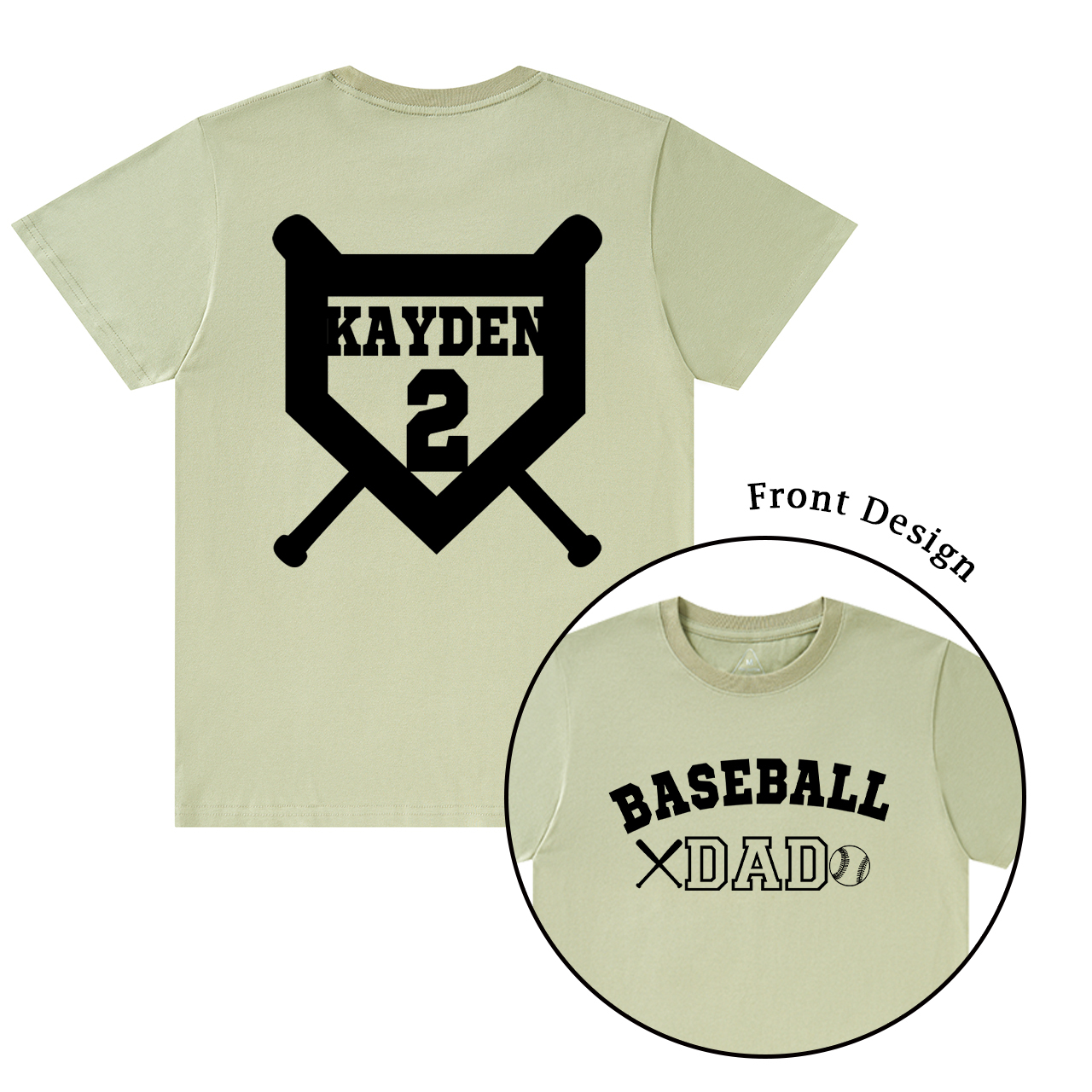 Personalized Baseball Dad Sport T-Shirt