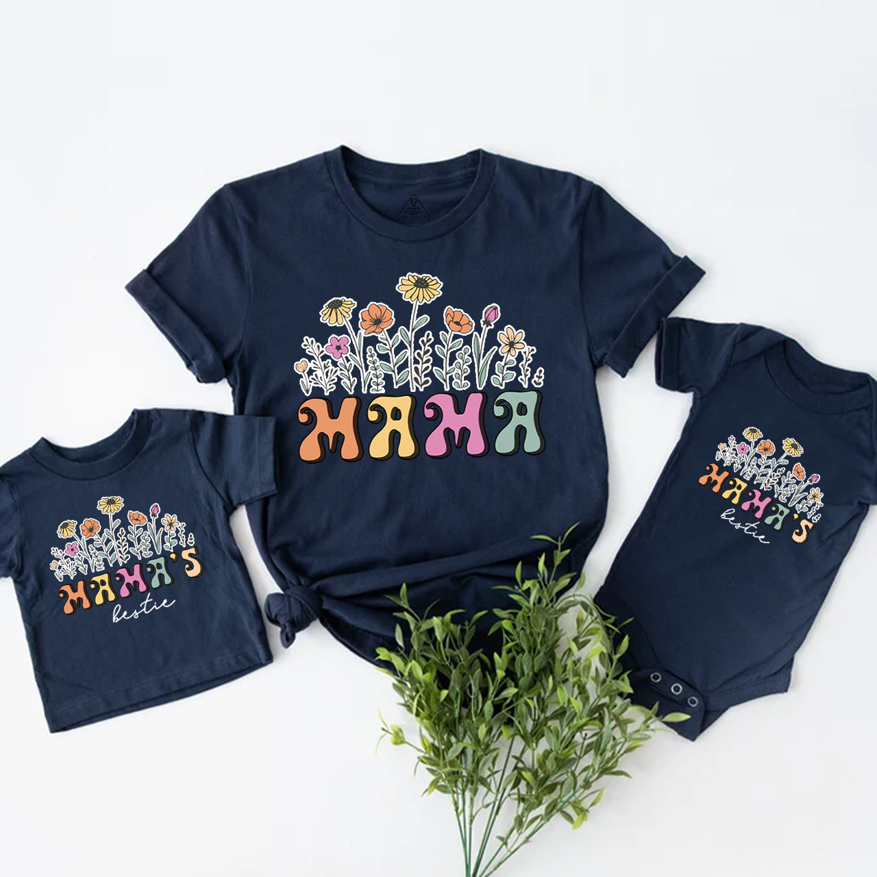 Retro Flower Mom&Me Matching Tees