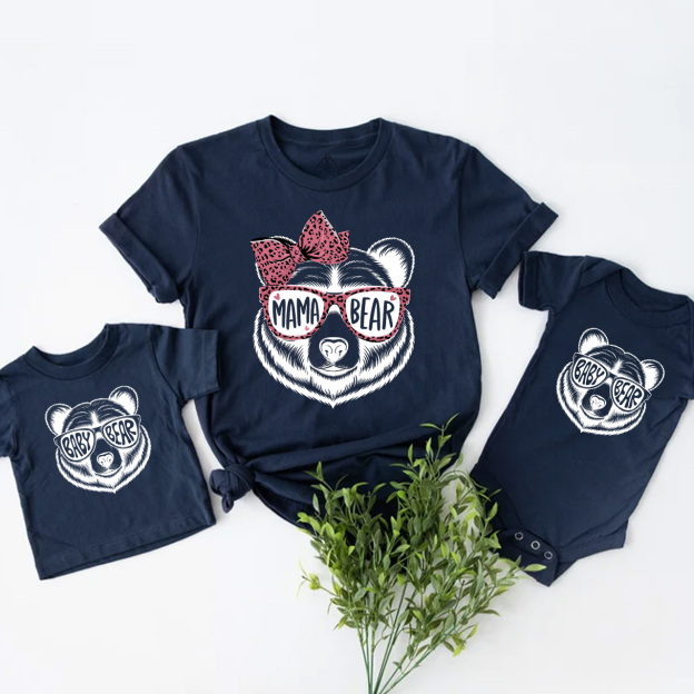 Mama Bear Baby Bear Mom&Me Matching Tees