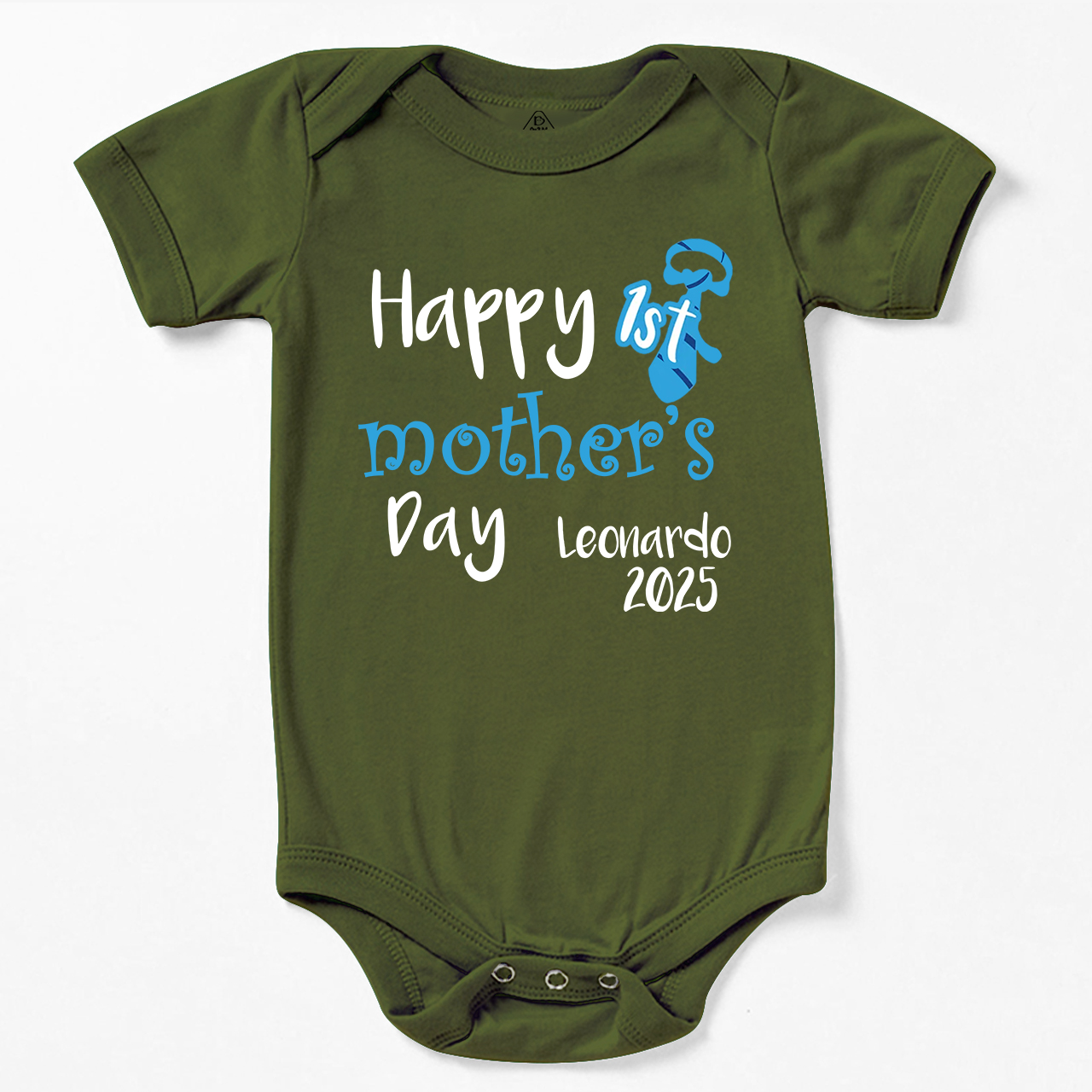 Personalized Happy 1st Mother's Day Bodysuit For Baby