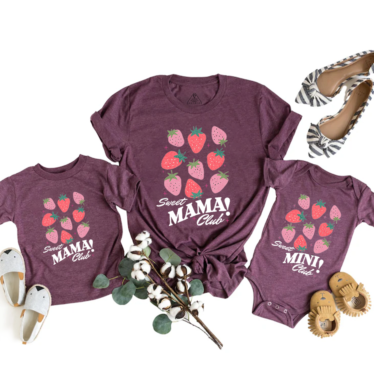 Strawberry Sweet Club Mom&Me Matching Tees