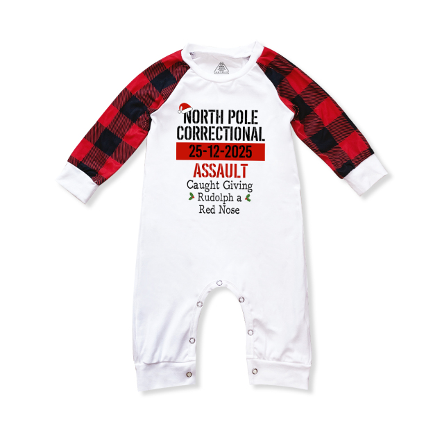 Funny Group Christmas North Pole Correctional Matching Pajamas Beepumpkin