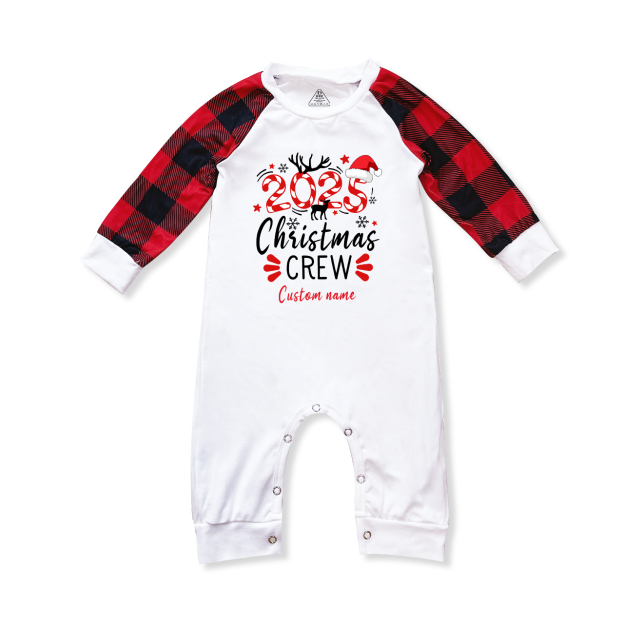 Candy Cane Personalized Christmas Crew Family Matching Pajamas Beepumpkin