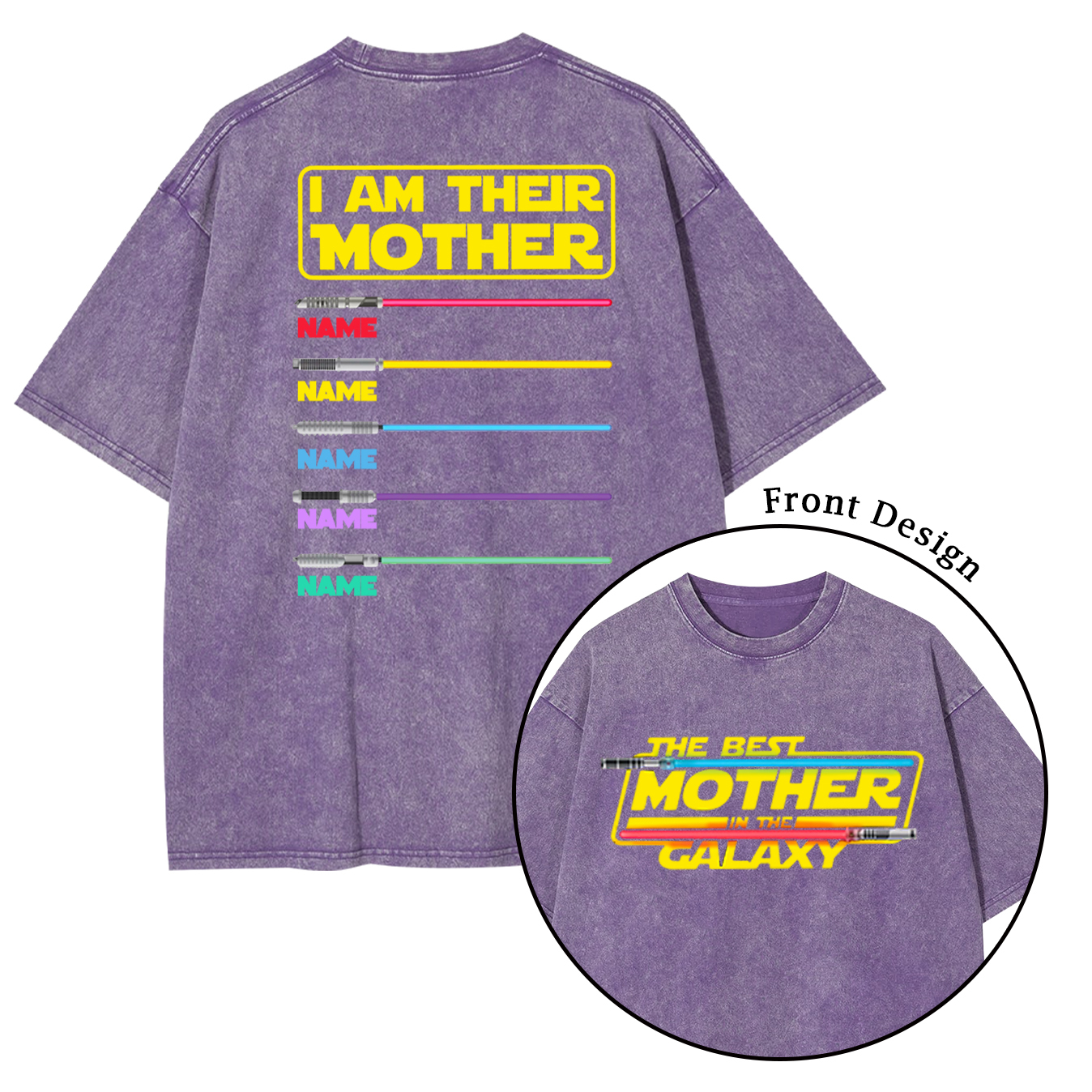 Personalized I Am Their Mother SW Washed T-Shirts