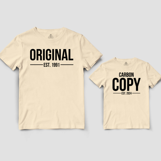 ORIGINAL Est. & CARBON COPY Est. Matching Tees For Dad and me