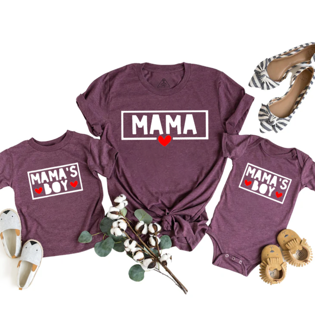 Mama and Mamas Boy Matching Tees