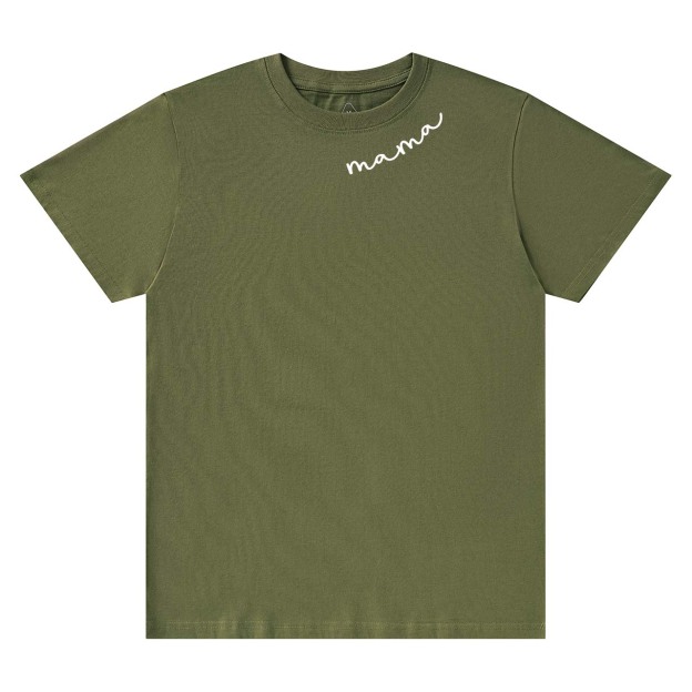 Collar Curved Mama Shirt For Mama
