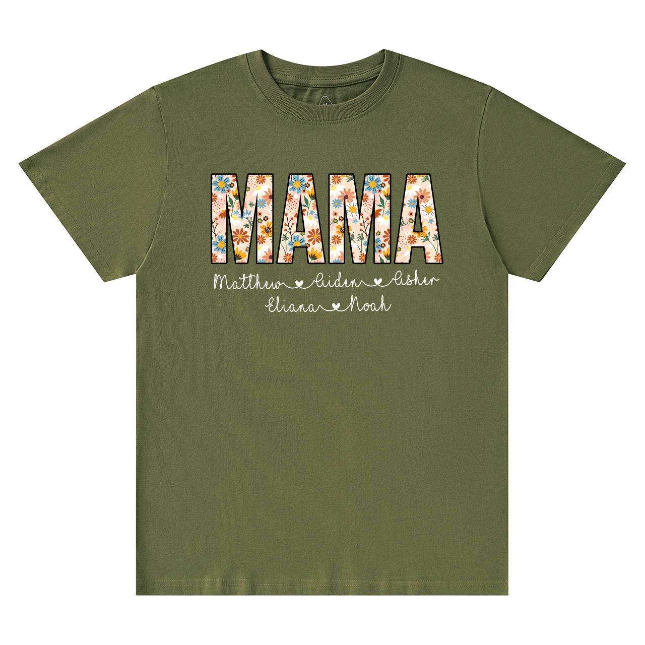 Personalized Mama Floral T-Shirts