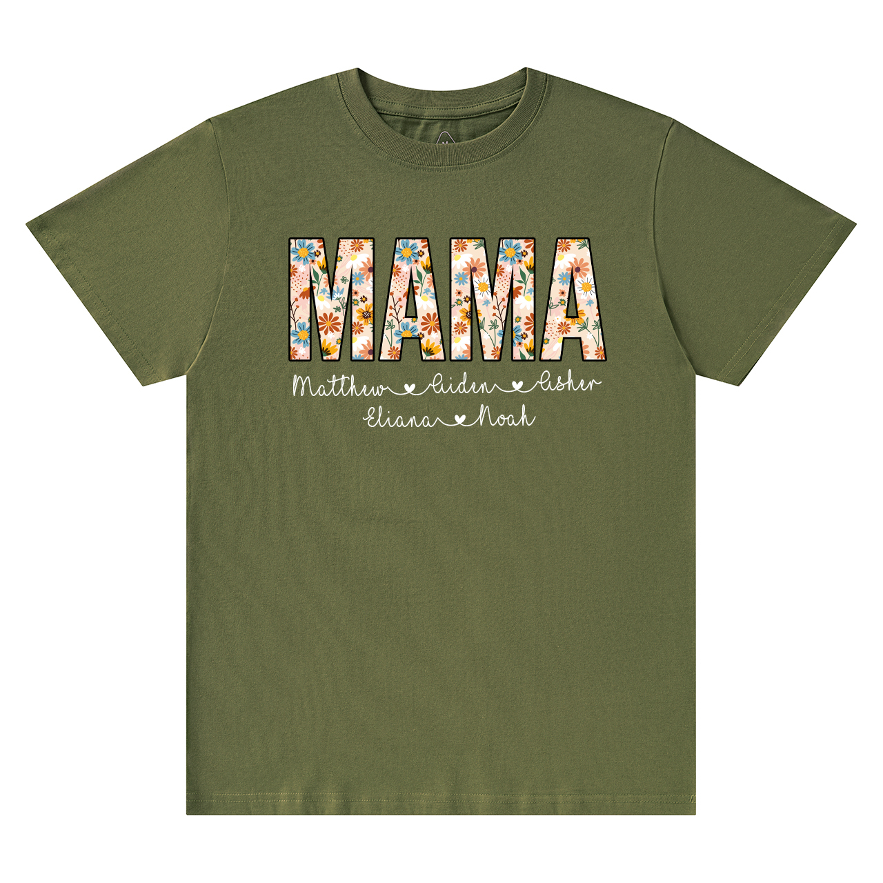 Personalized Mama Floral T-Shirts