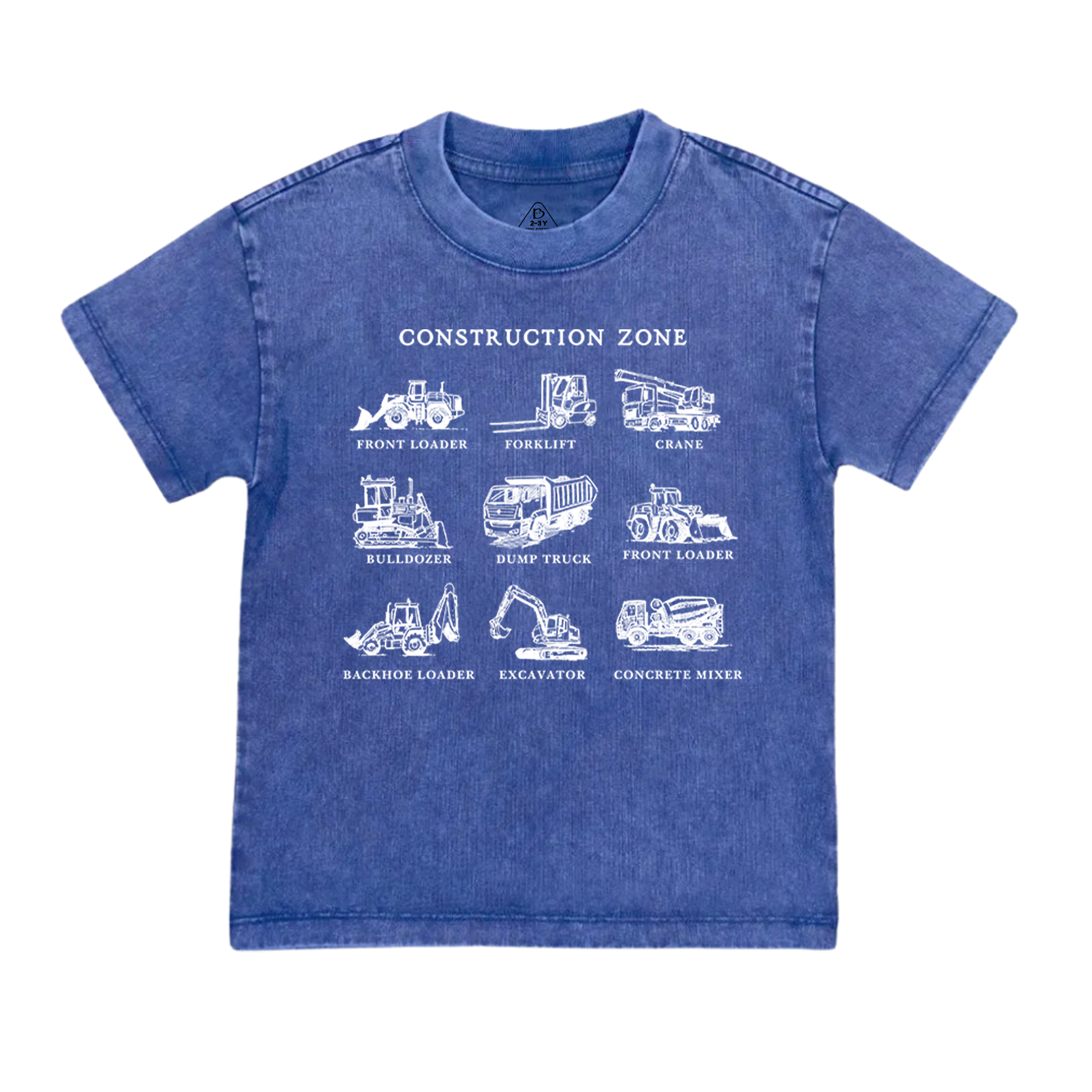 Construction Zone Toddler&Kids Washed Tees