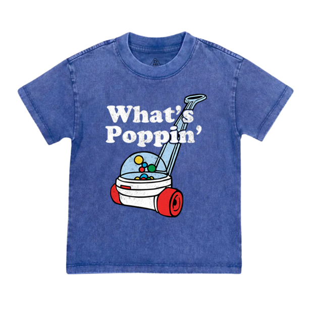 What's Poppin' Toddler&Kids Washed Tees