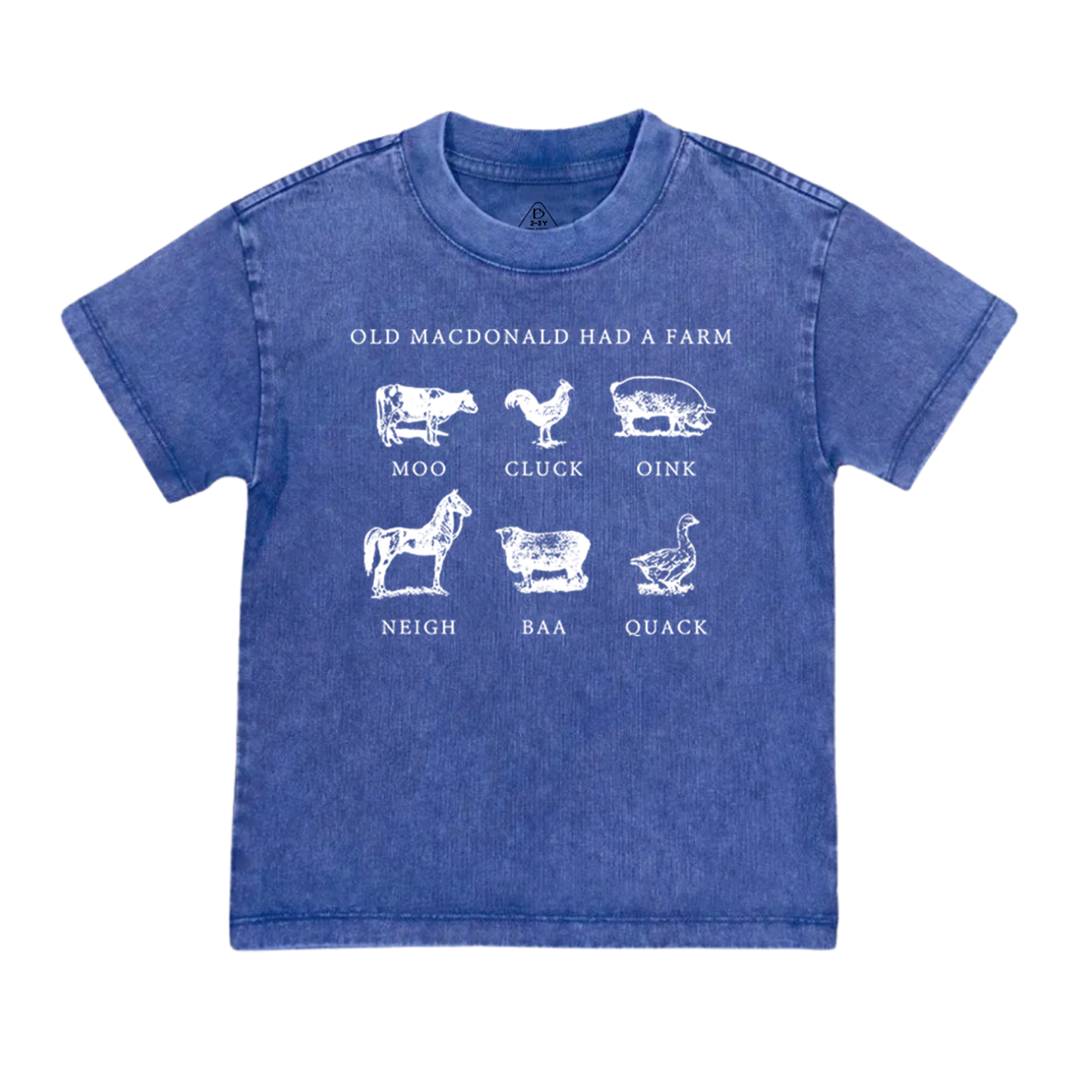 Had A Farm Kids Retro Natural Toddler&Kids Washed Tees