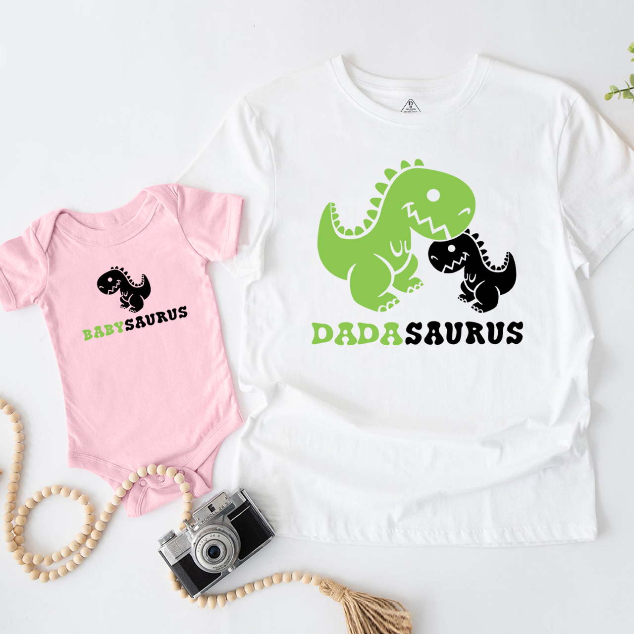 Cartoon Dinosaur Dad&Me Matching Shirts