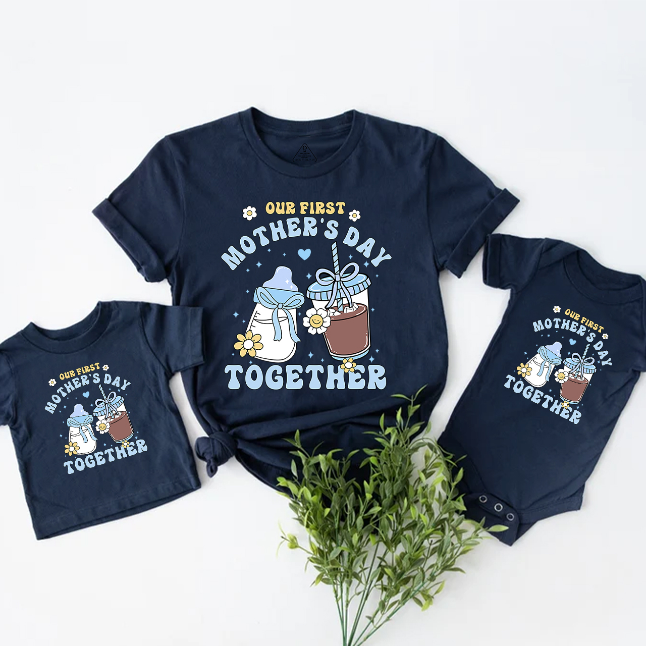 Personalized Our First Mothers Day Together Mom&Me Matching Tees