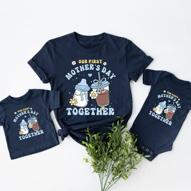 Personalized Our First Mothers Day Together Mom&Me Matching Tees