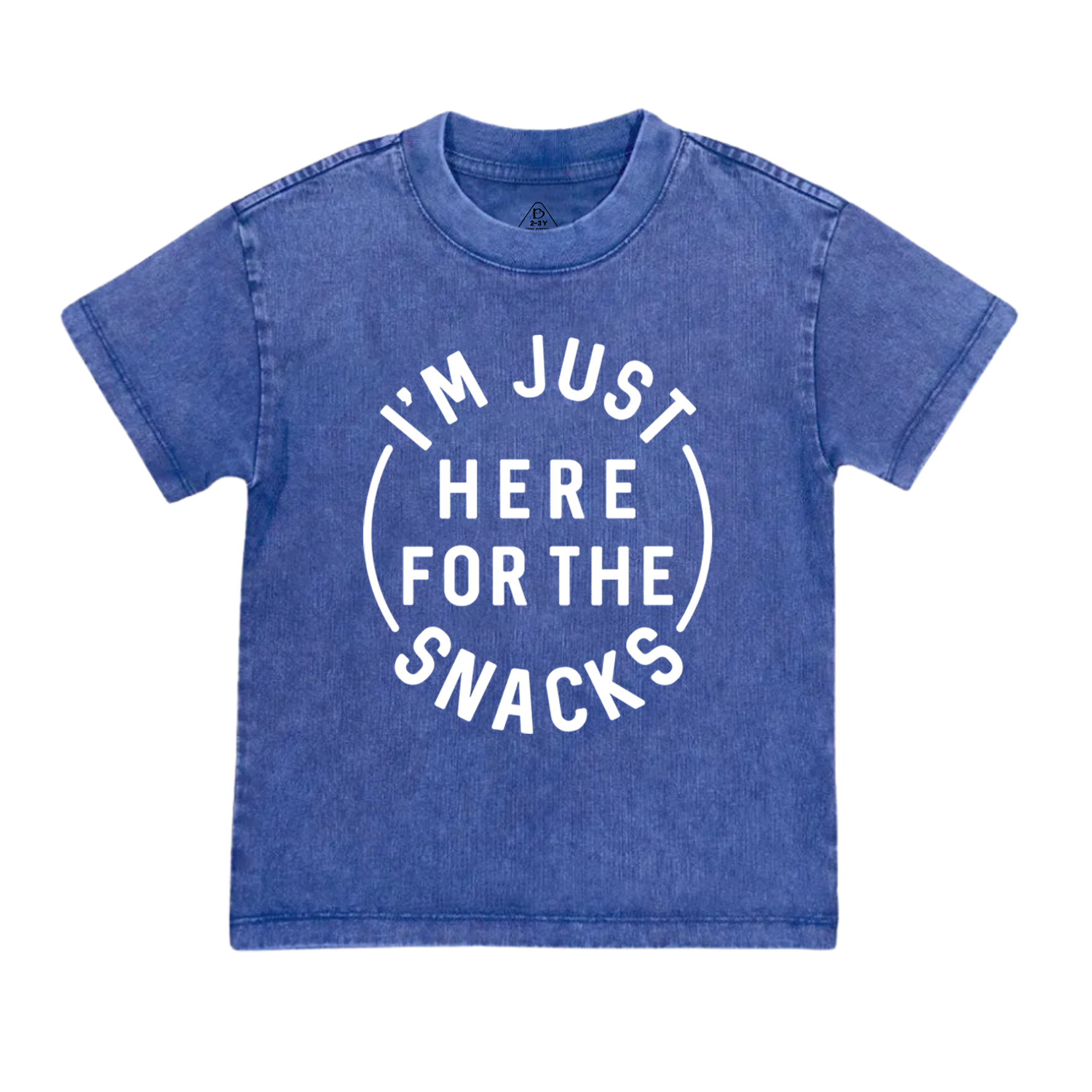 I'm Just Here For The Snacks Toddler&Kids Washed Tees