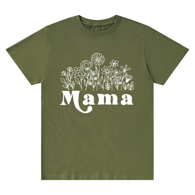 Mama Wildflowers Retro Gift Shirts