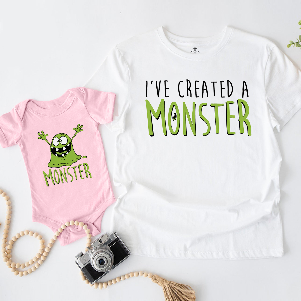 I Created A Monster Dad&Me Matching Shirts