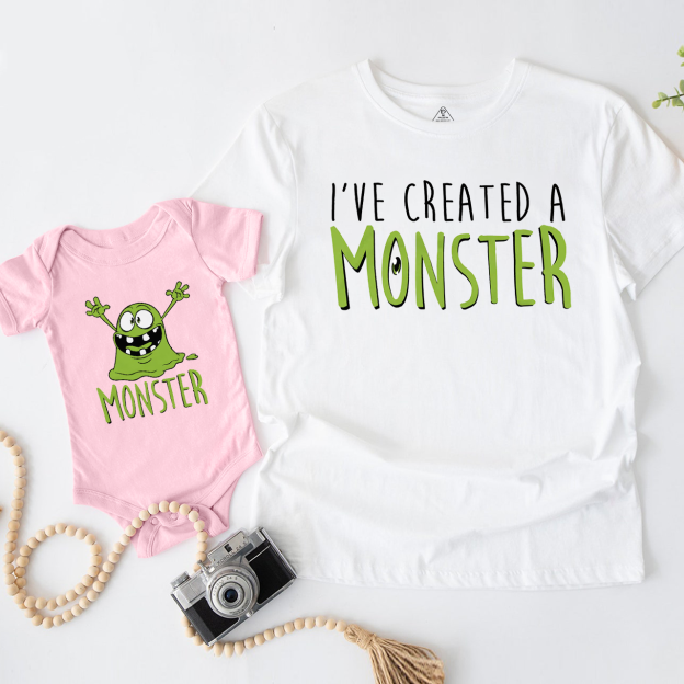 I Created A Monster Dad&Me Matching Shirts