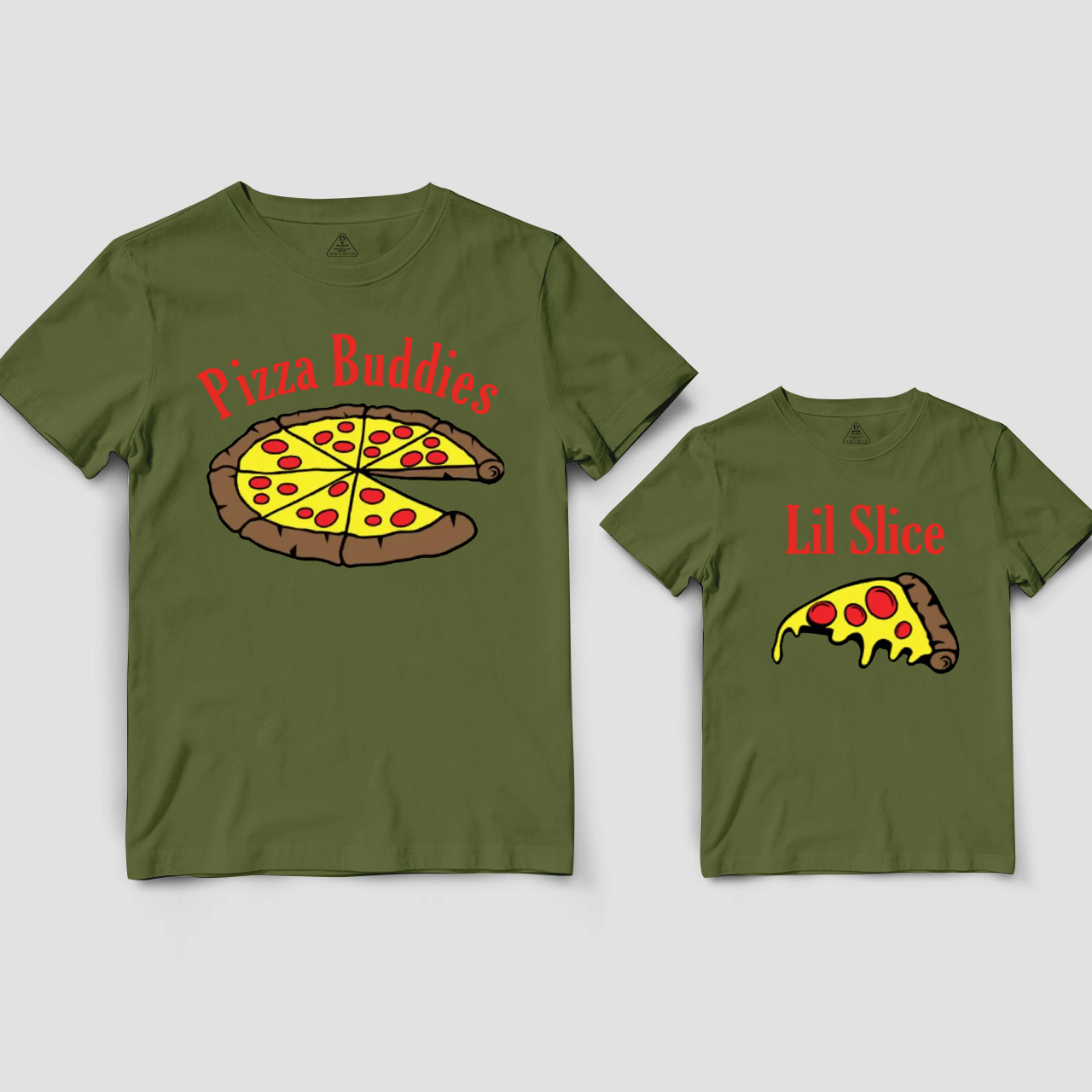 Personalized Pizza Buddies Lil Slice Dad&Me Matching Shirts