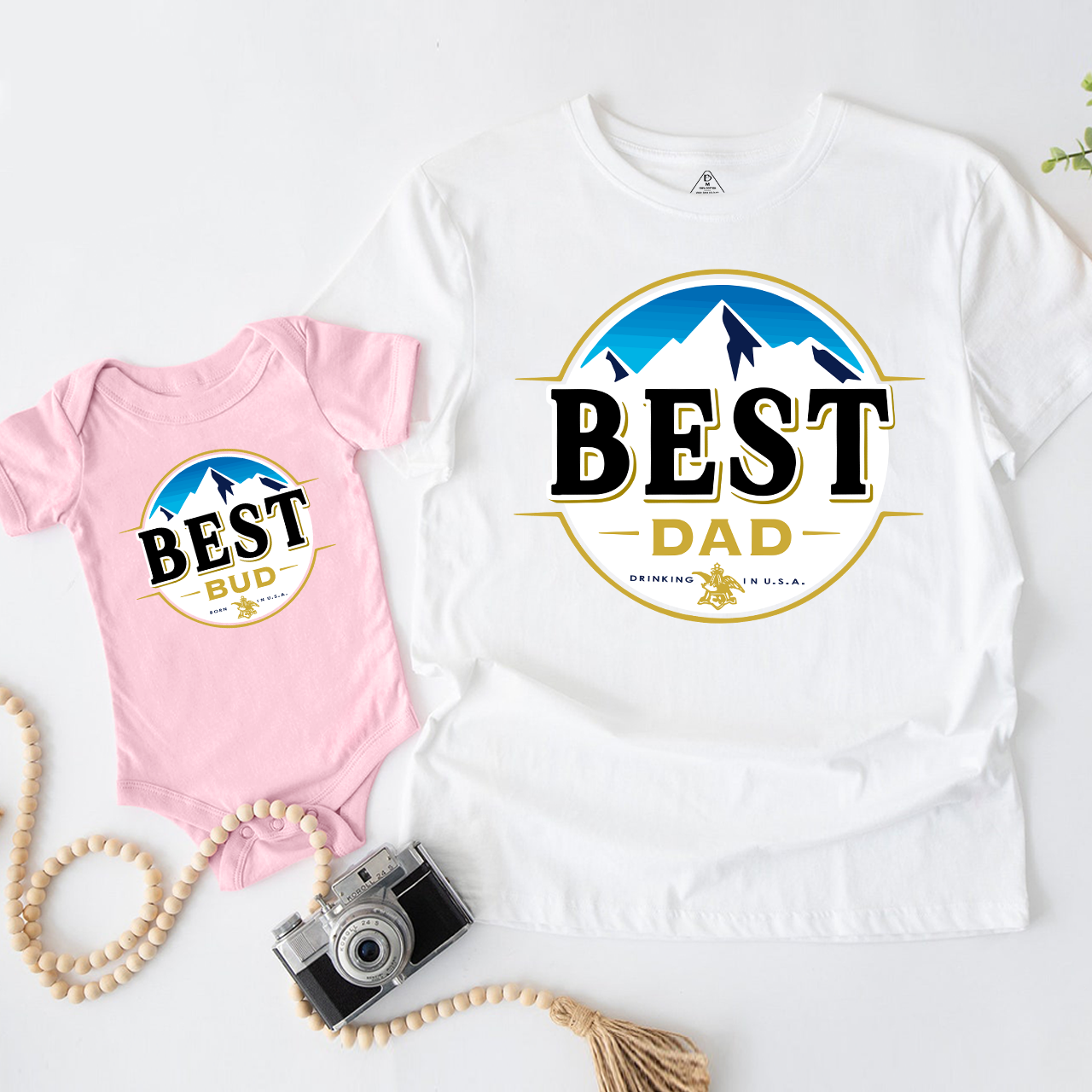 Best Drinking Born In USA Matching Dad and me Shirt