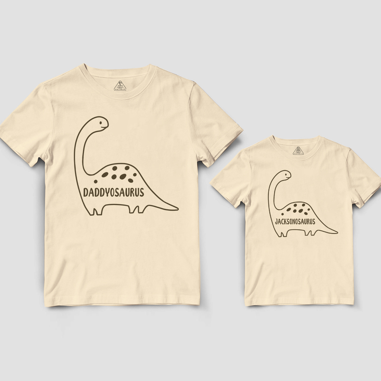 Personalized Dinosaur Father's Day  Dad&Me Matching Shirts