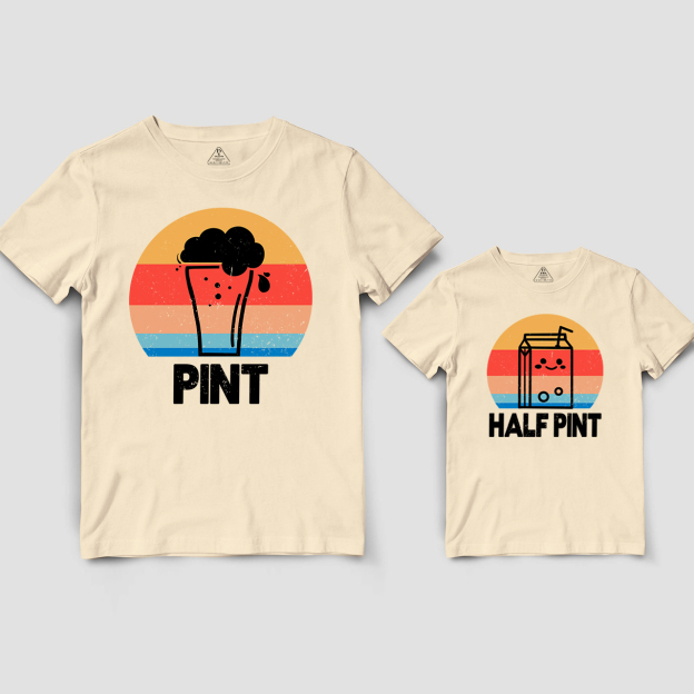 Dad Kid Matching Shirts-"Pint and Half Pint"
