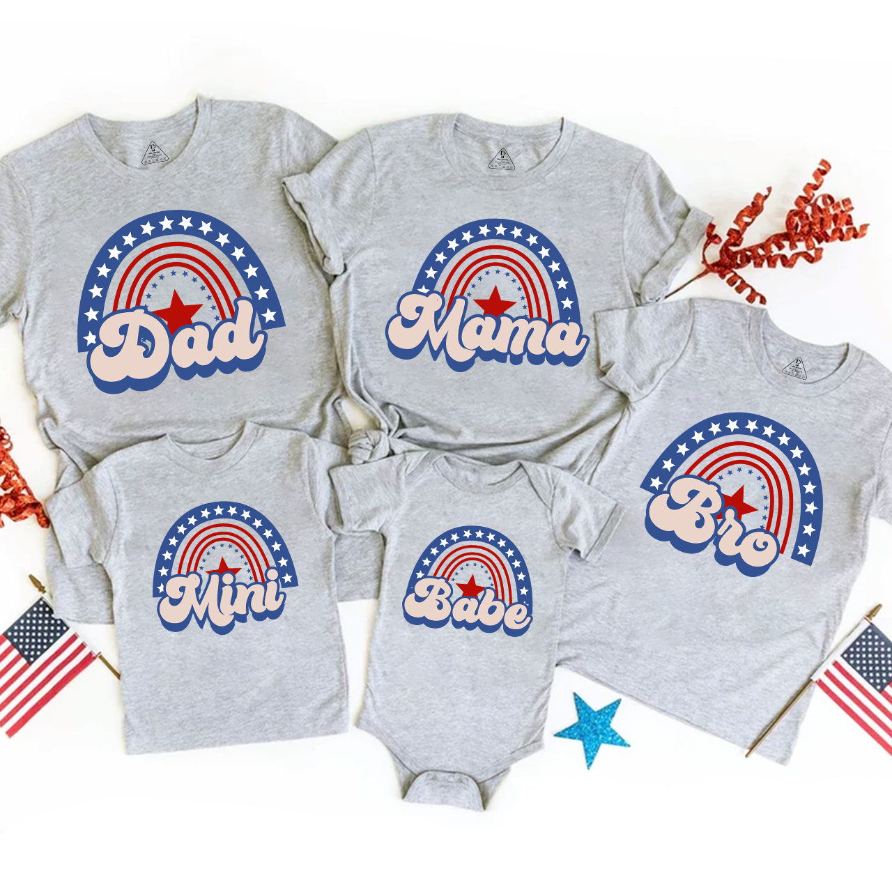 Personalized Mom Dad Baby 4th Of July Independence Day Family Matching Shirts