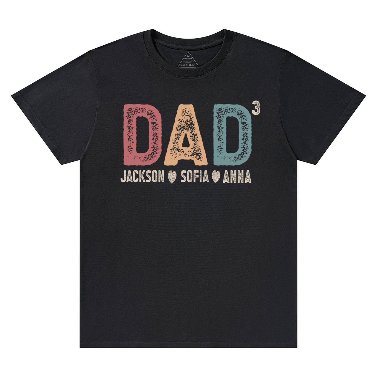 Personalized Dad Of Three T-shirt