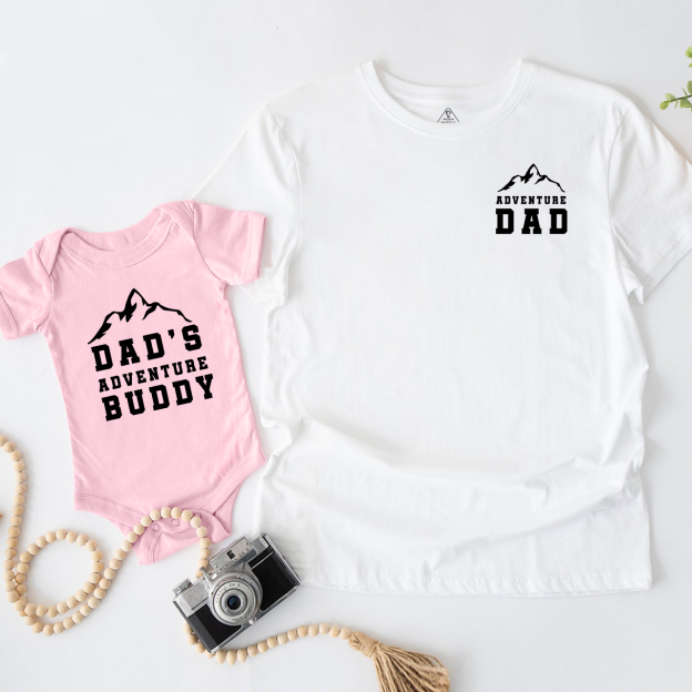 Adventure Dad & Dad's Adventure Buddy Gift Matching Tees