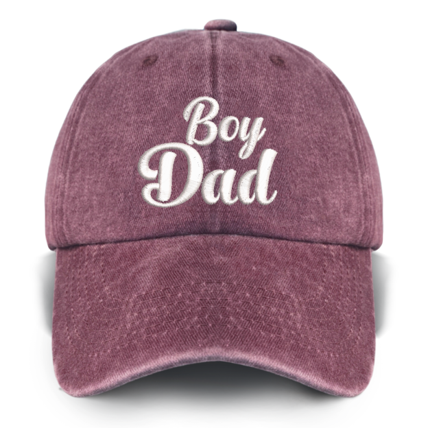 Boy Dad Embroidered Baseball Cap