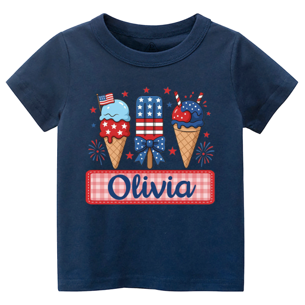 Personalized Name 4th Of July Toddler&Kid's Tees Beepumpkin 