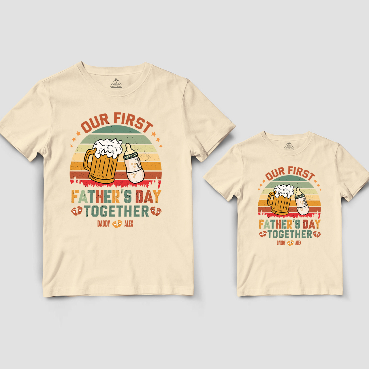 Personalized Our First Fathers Day Together Dad&Me Matching Shirts