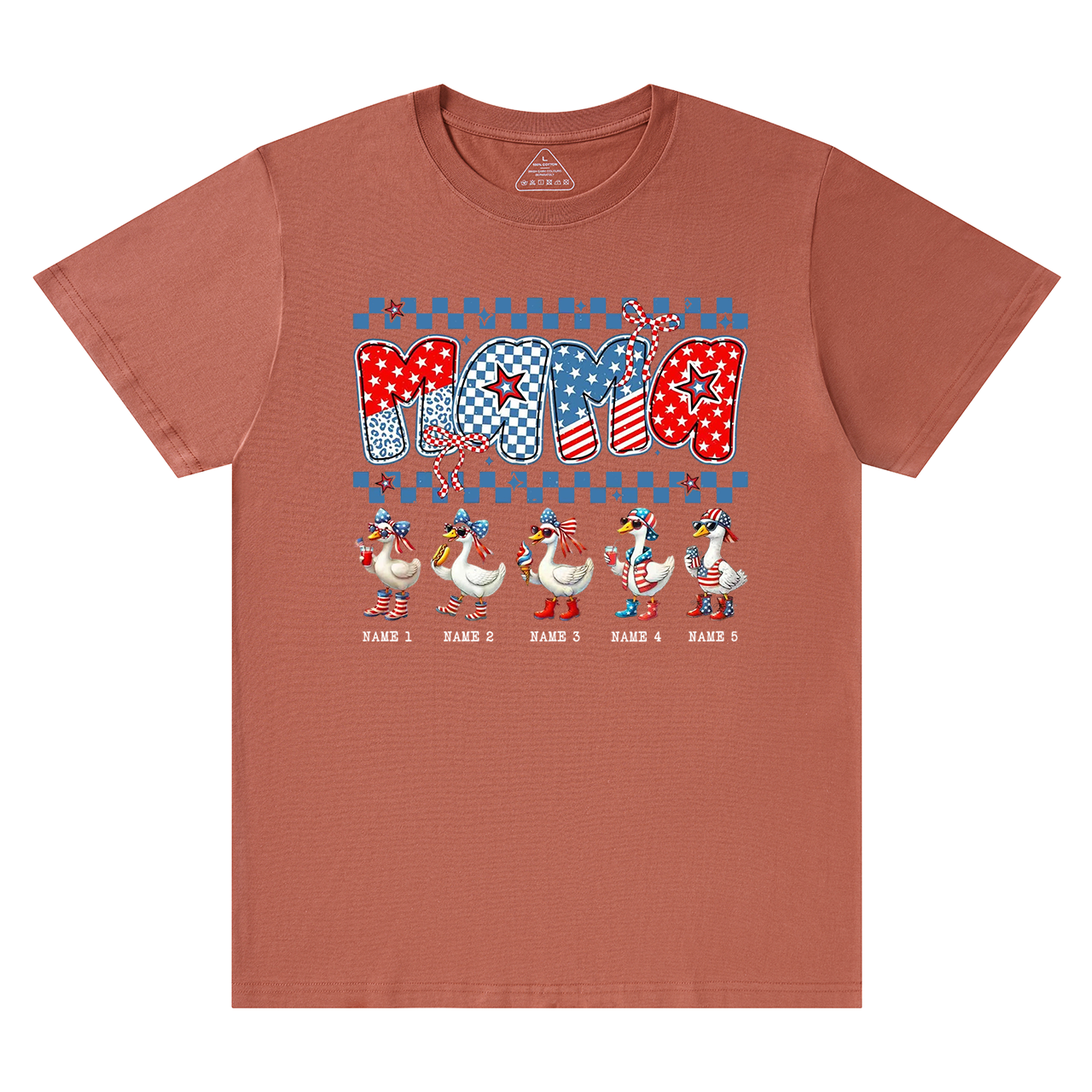 Personalized 4th Of July Mama Goose  T-Shirts